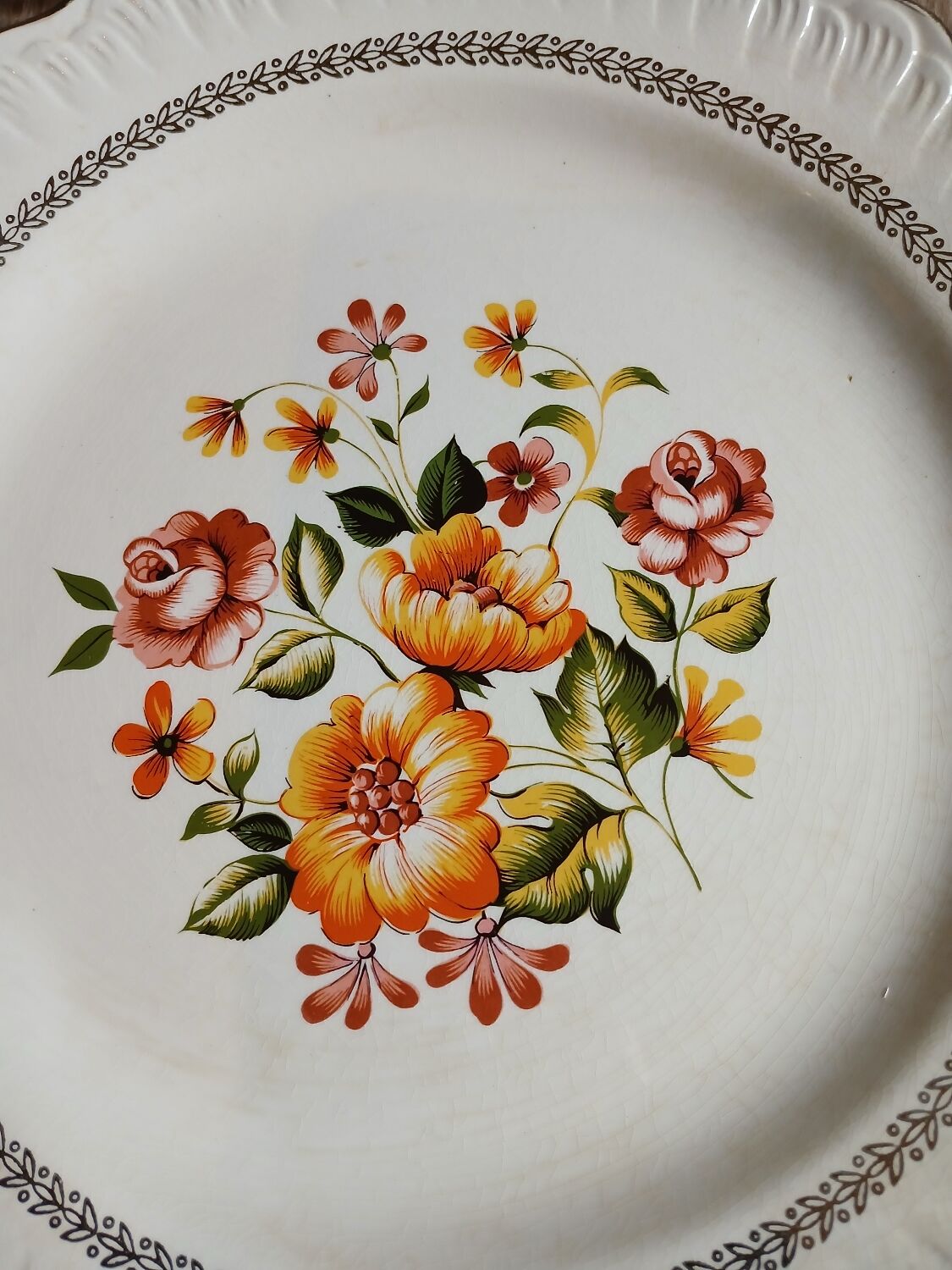 12 antique flat plates "Capri"