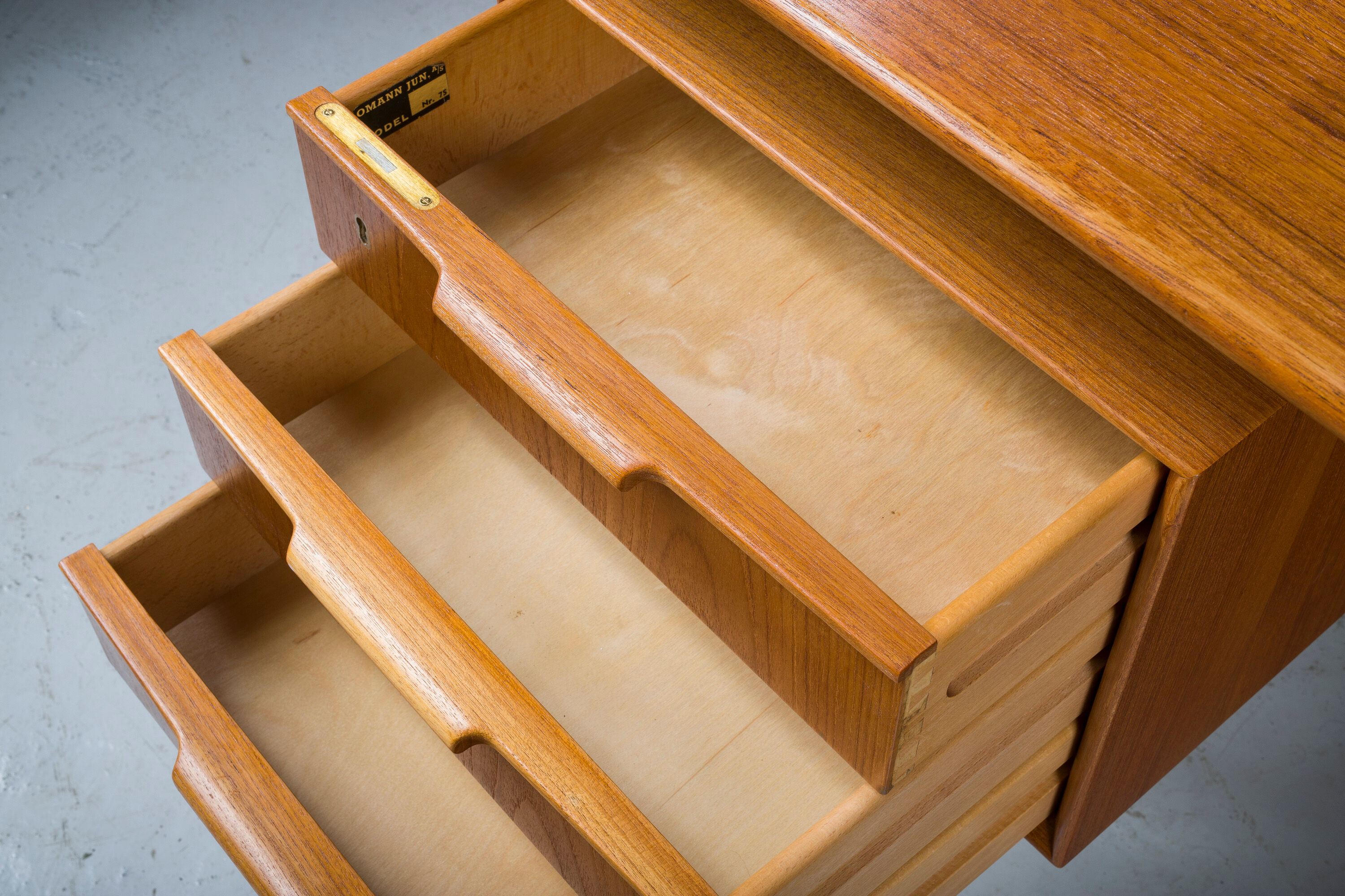 Teak 75 desk from Omann Jun, 1960s