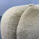 1940s Czech Art Deco Round Stool with Faux Rabbit Upholstery