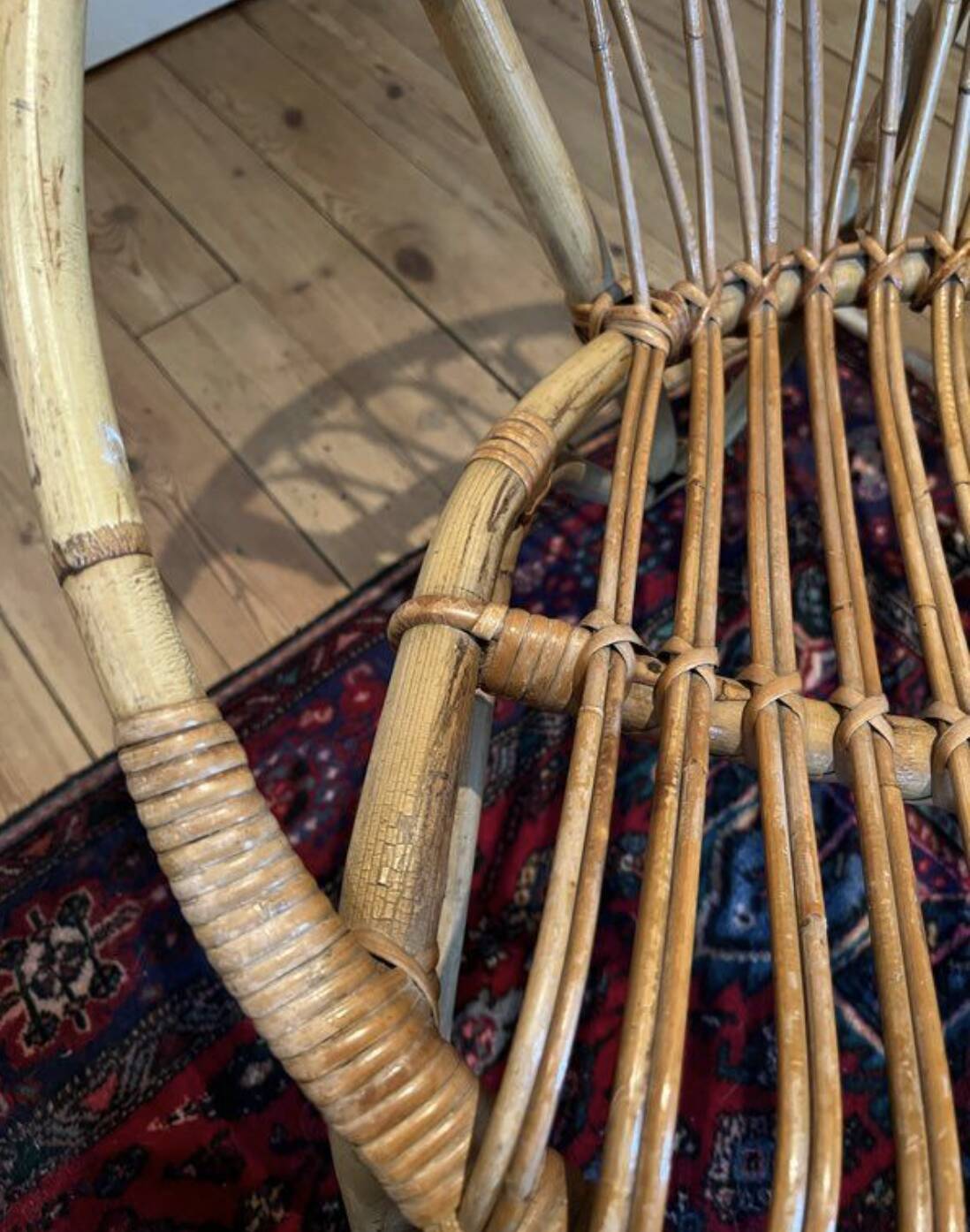 Pair of vintage rattan armchairs – 60s/70s design