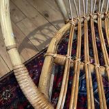 Pair of vintage rattan armchairs – 60s/70s design