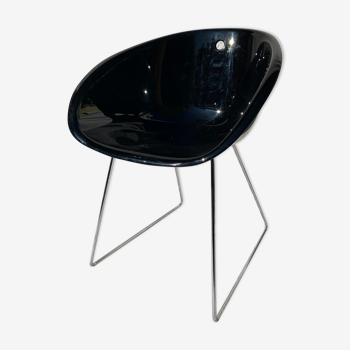 Chair black shell and chrome base