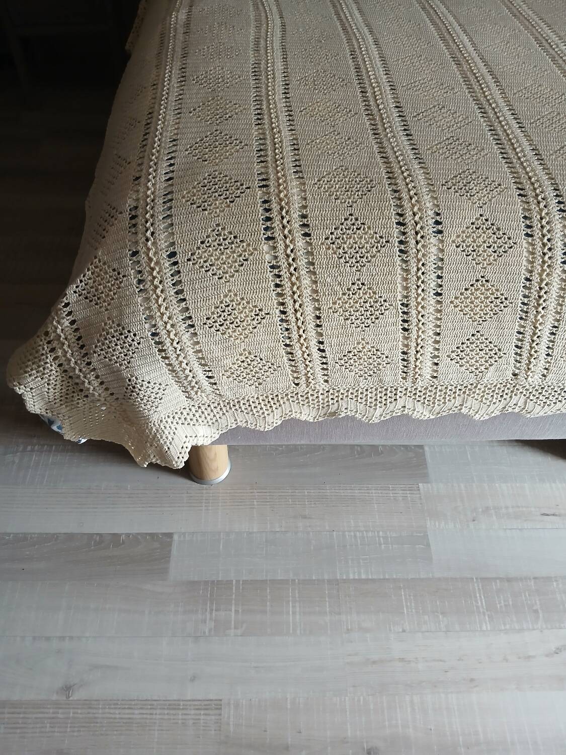 Antique crochet bedspread