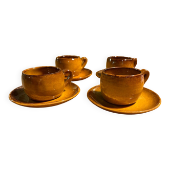 Set of 4 Anduze pottery cups