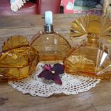 Bohemian Crystal Art Deco Toiletry Set