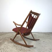 Frank Reenskaug, Bramin Møbler rocking chair Danish teak 60s