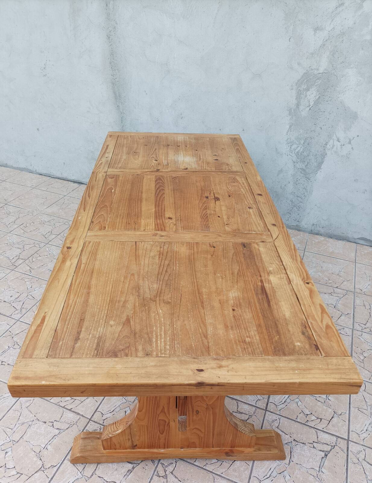 Solid pine farmhouse table