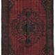 Overdyed Wool Vintage Handmade Carved Rug 169 cm x 288 cm