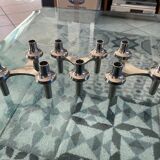 Set of 3 modular candle holders, NAGEL BMF vintage 1970 variant