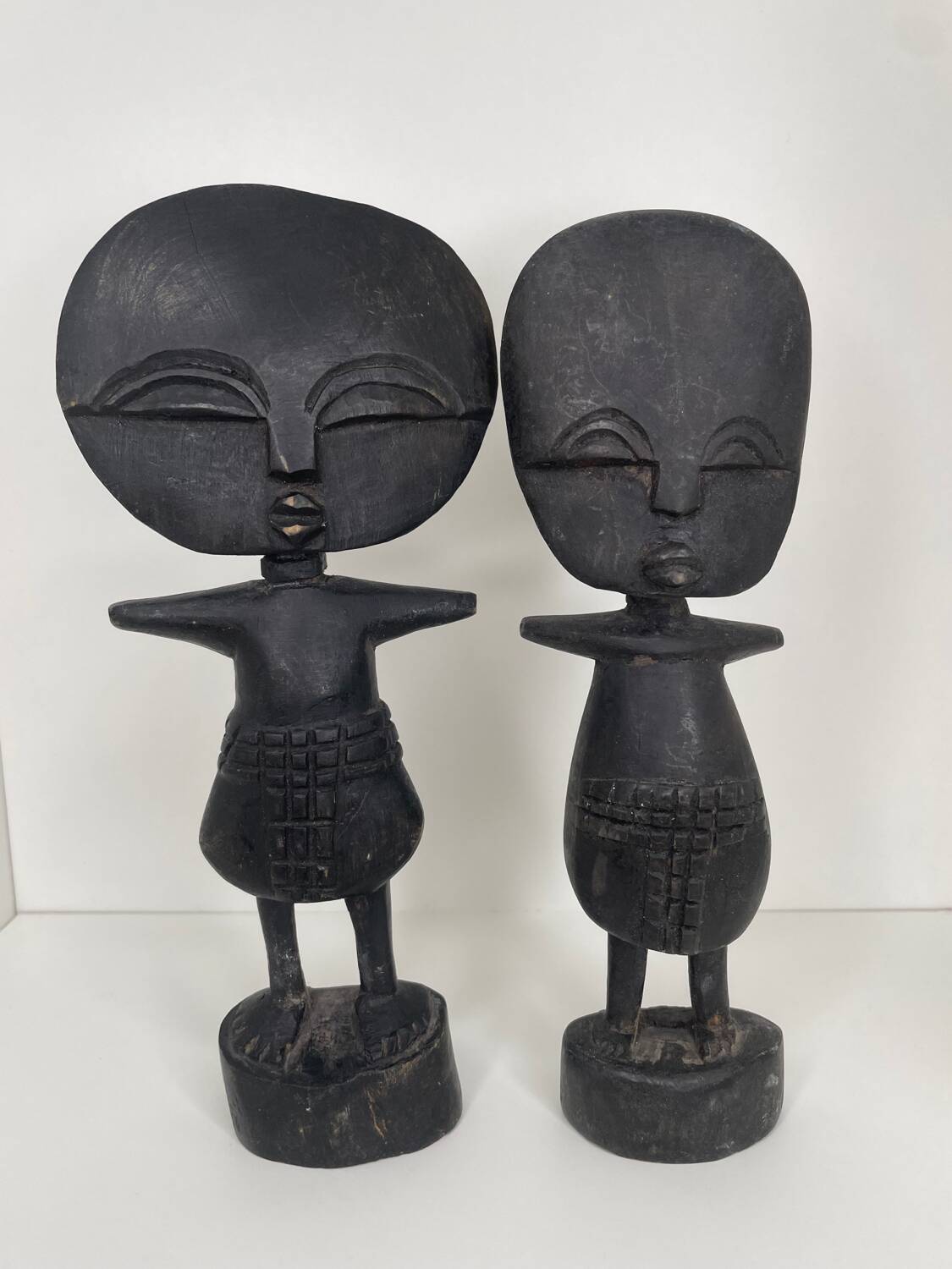 Duo de statuettes de fertilité du Ghana Ashanti