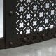 Half-moon antique wrought iron fire screen from the 19th century.