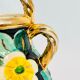 Watering can vase floral decoration hand painted
