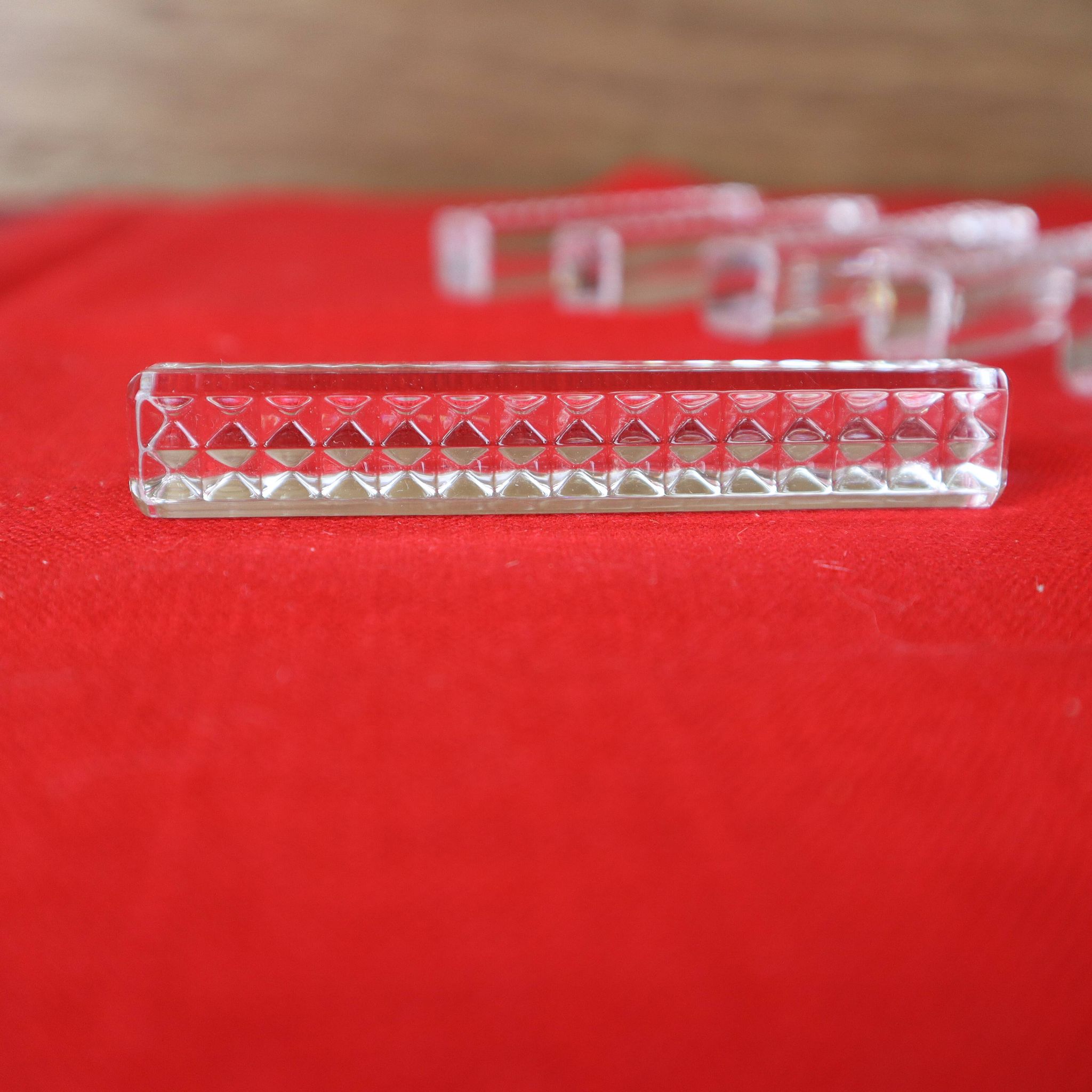 6 "diamond" knife holders in Arques crystal