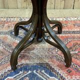 Mahogany and beech bistro table, made in the 1950s