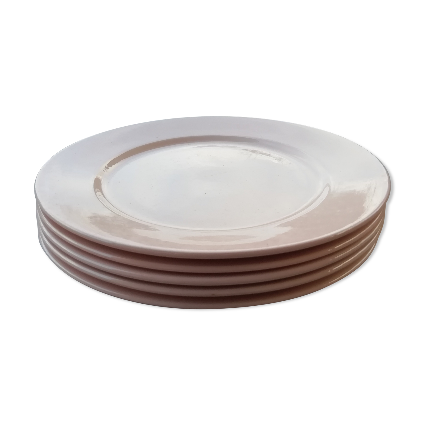 Digoin pink dessert plates