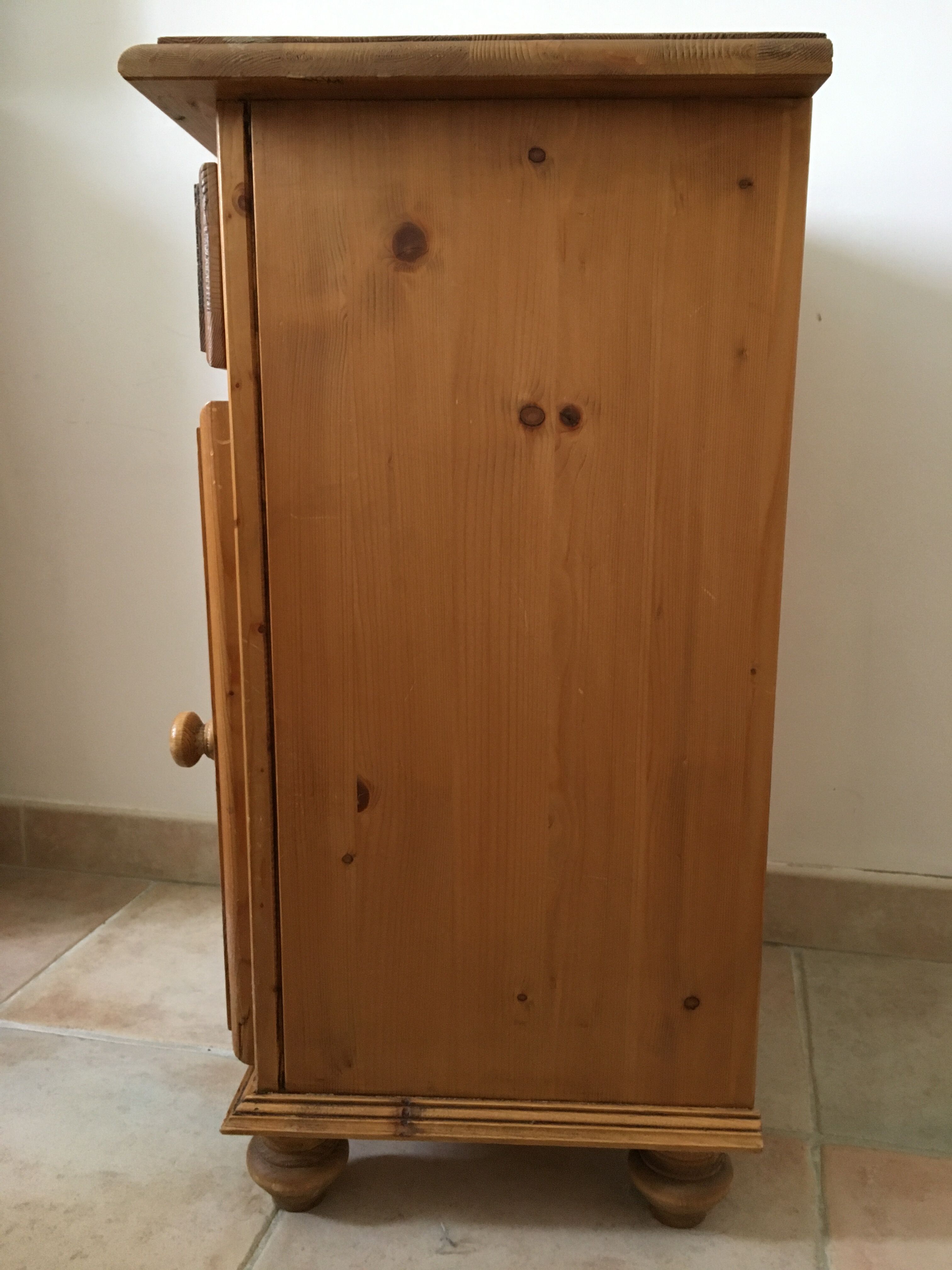 Solid English pine bedside