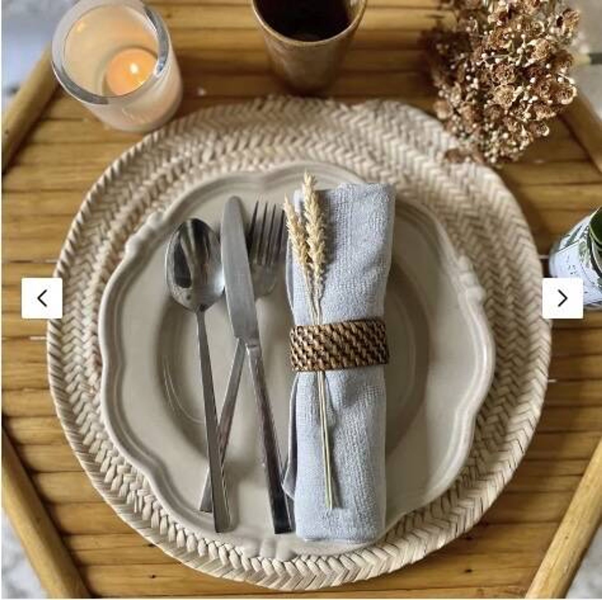 Lot de 4 serviettes anciennes grises monogrammes