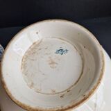 Iron clay soup tureen, Creil de Montereau model Linotte bleue