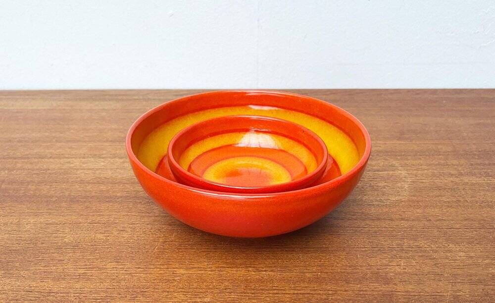 Set of 2 ceramic bowls by Baldelli, Italy.