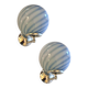 Contemporary Blue Swirl “Rods” Murano Glass Wall Sconces - Set of Two