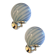 Contemporary Blue Swirl “Rods” Murano Glass Wall Sconces - Set of Two