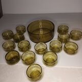 Service à sangria en verre bullé Biot - 9 pièces