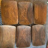 Lots de 6 assiettes africaines en bois.