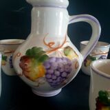 Portugal porcelain pitcher and glasses