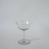 Magnificent set of 6 mismatched crystal champagne glasses 1930-1950 11 x 9 cm. In excellent condition