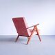 Mid Century Easy Chair Model B 310 Var in Coral Velvet