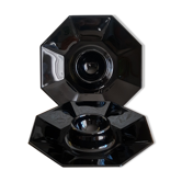 Set of 2 black octagonal egg cups