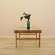 Glass and wicker side table, Danish design, 1970s, made in Denmark
