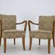 1940s Pair of Oak Armchair , Czechoslovakia