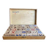 Vintage Jura Wooden Toy Game 28 Cubes + Original Box