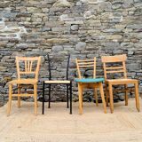 Set of 4 mismatched chairs