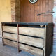 Patinated wooden workshop furniture