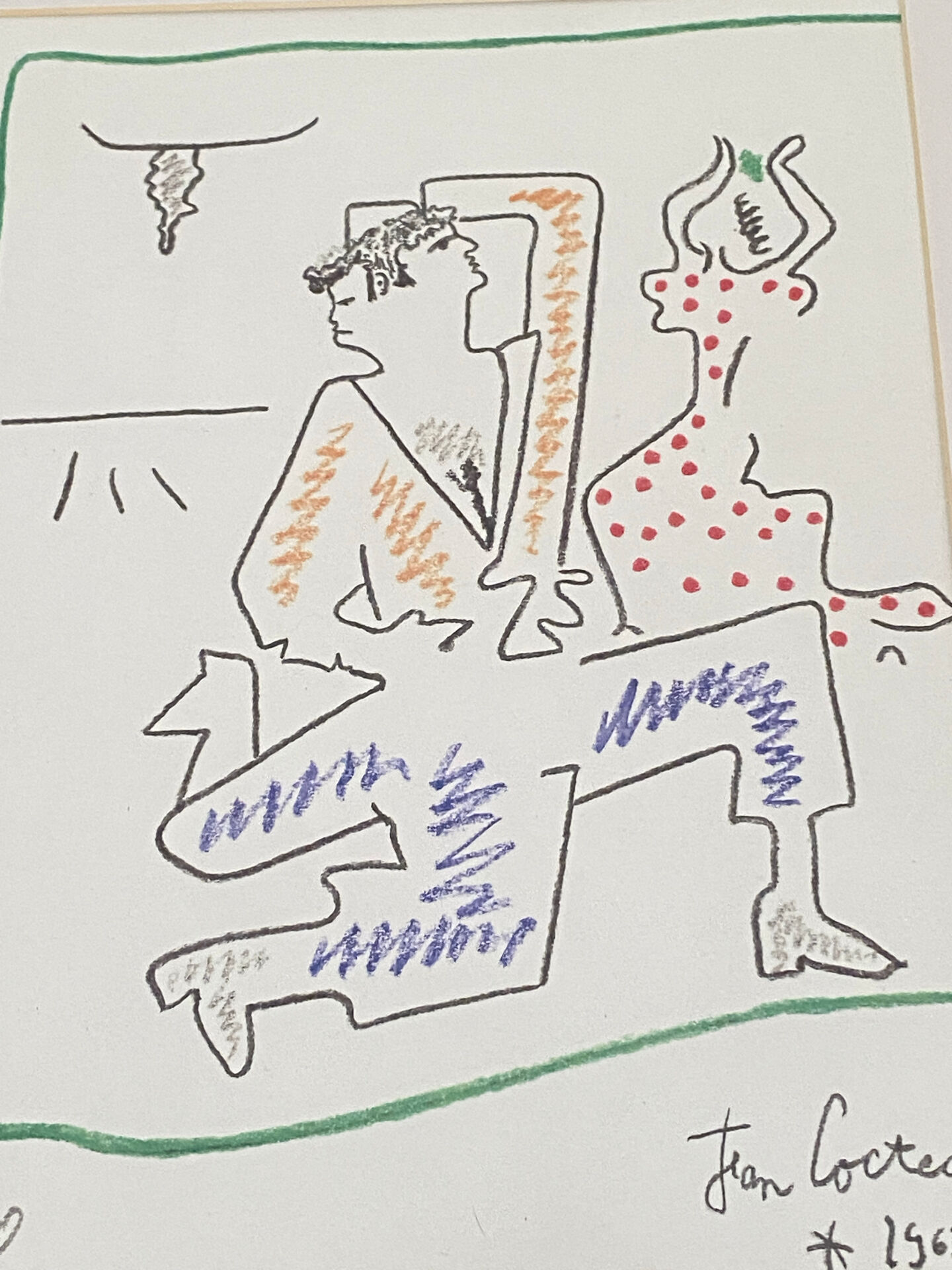 Lithograph "Flamenco Dancers" Jean Cocteau