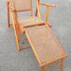Folding chaise longue 1900 in beech