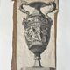 Gravure ancienne vase ornée d’après Polydoro da Caravaggio