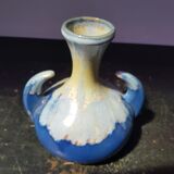 Ancien vase alpho céramique bleu
