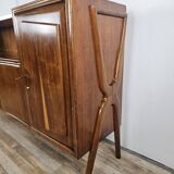 Art Decò sideboard in walnut stained beech open space design