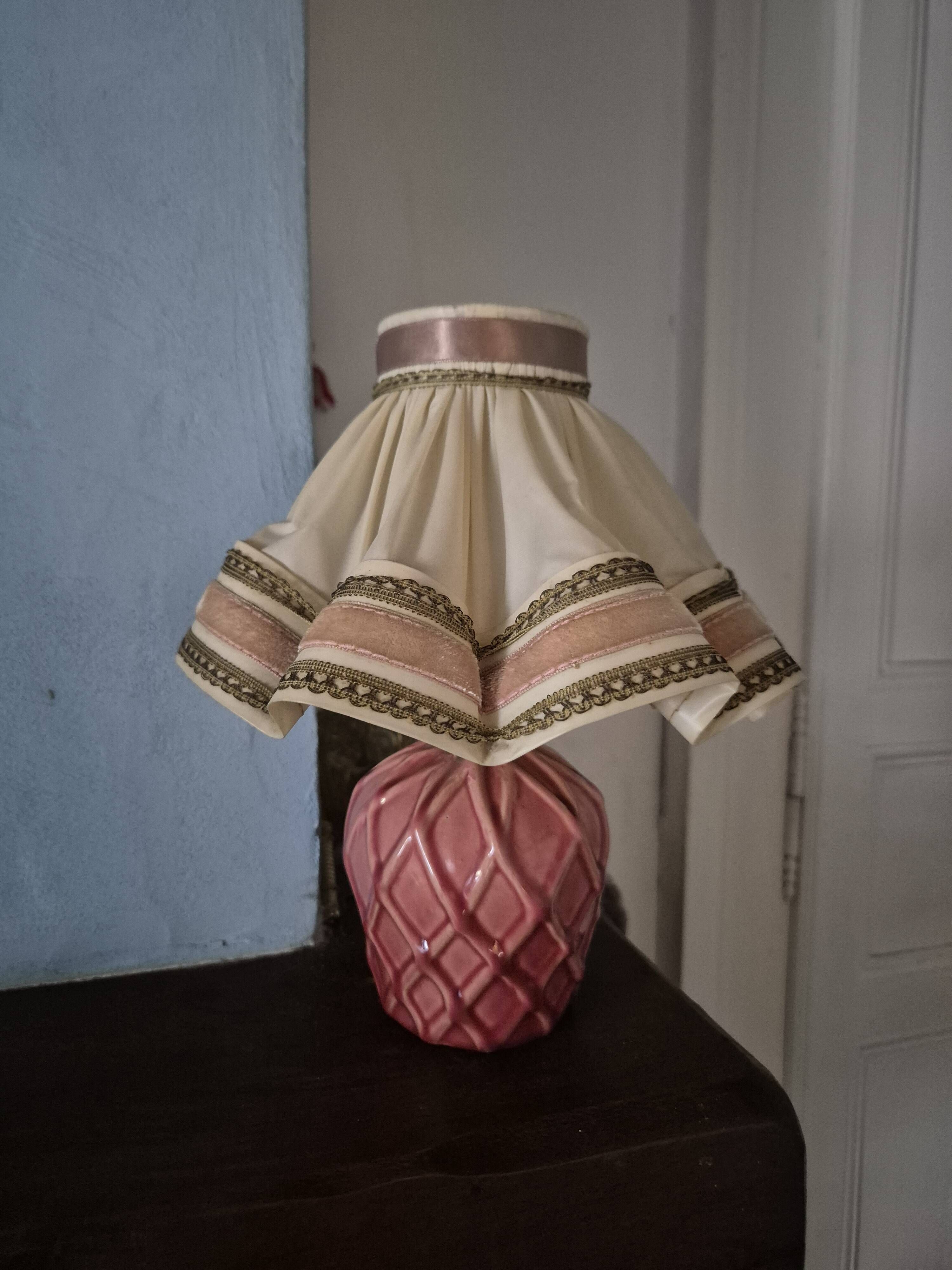 Rare 1970s Desk lamp with pleated shade
