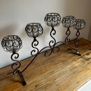 Wrought iron tealight holder