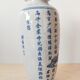 Vase chinois porcelaine craquelée bleu et blanc