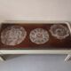 Coffee table in wood and ceramic, design 1970
