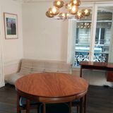 Ensemble chaises et table extensible « Roundette » estampillée  Frem Røjle par le designer Hans Olsen - 1962