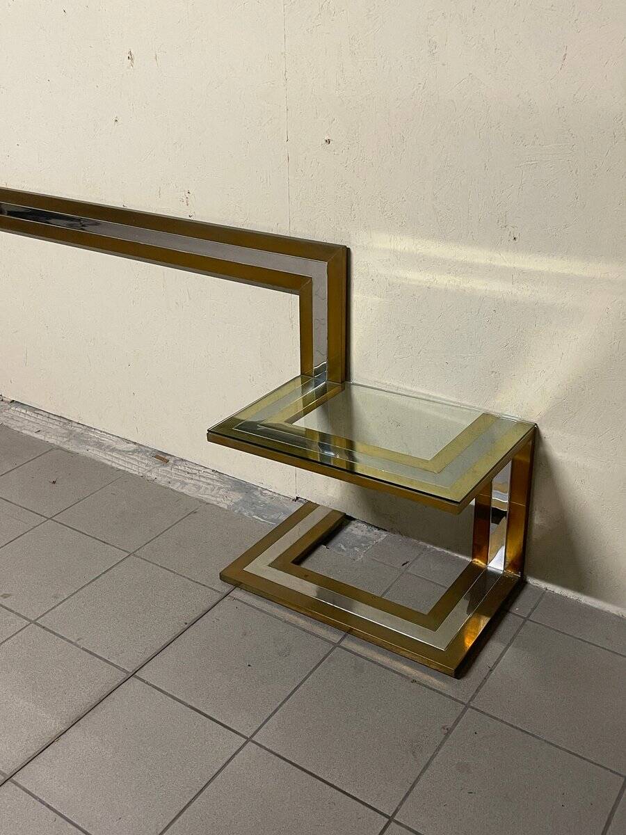 Headboard with bedside tables by Sandro Petti, 1970s.