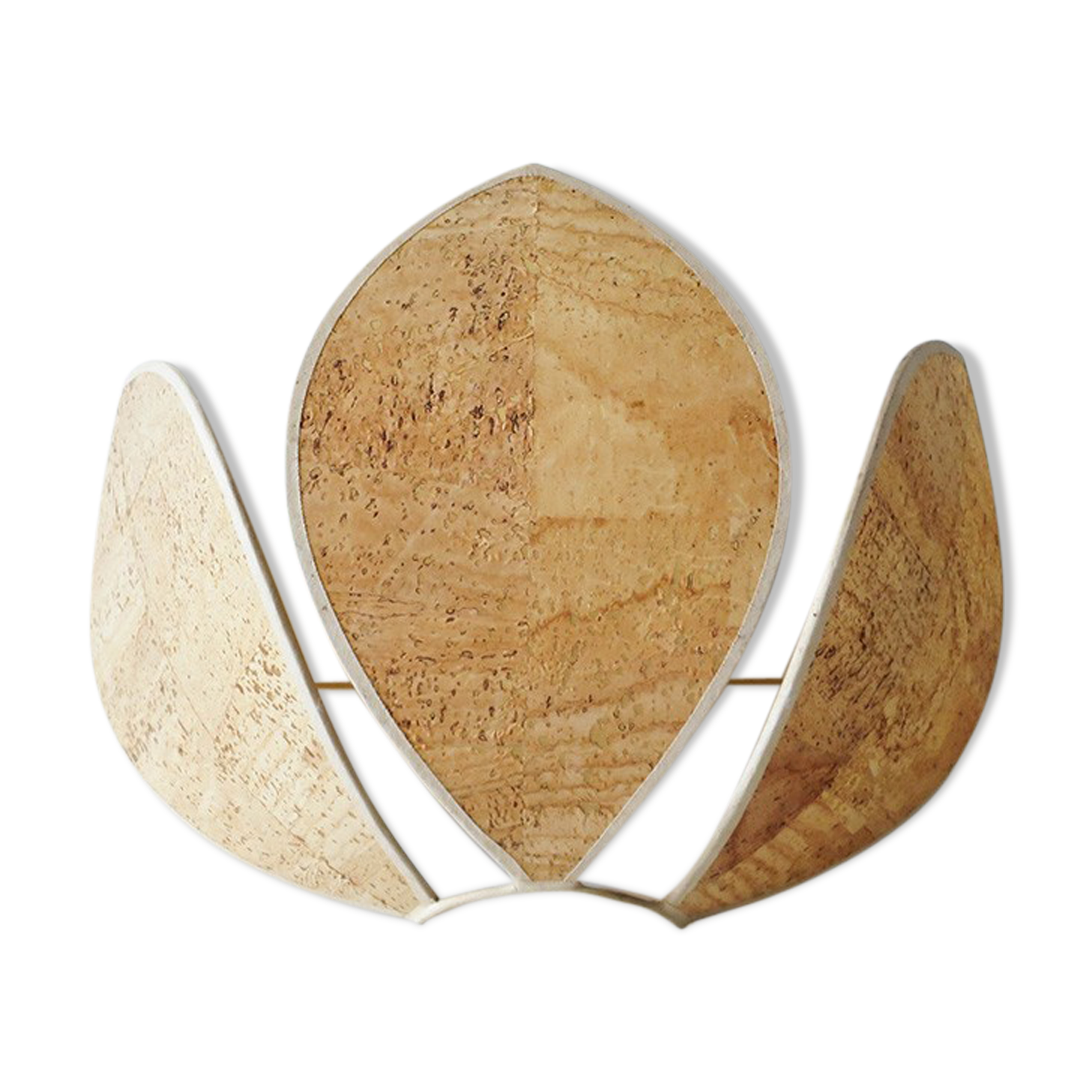Wall light cork lotus flower