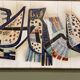 Wall panel, modernist ceramic signed Sinclair (from Hendrickx), 1950/60