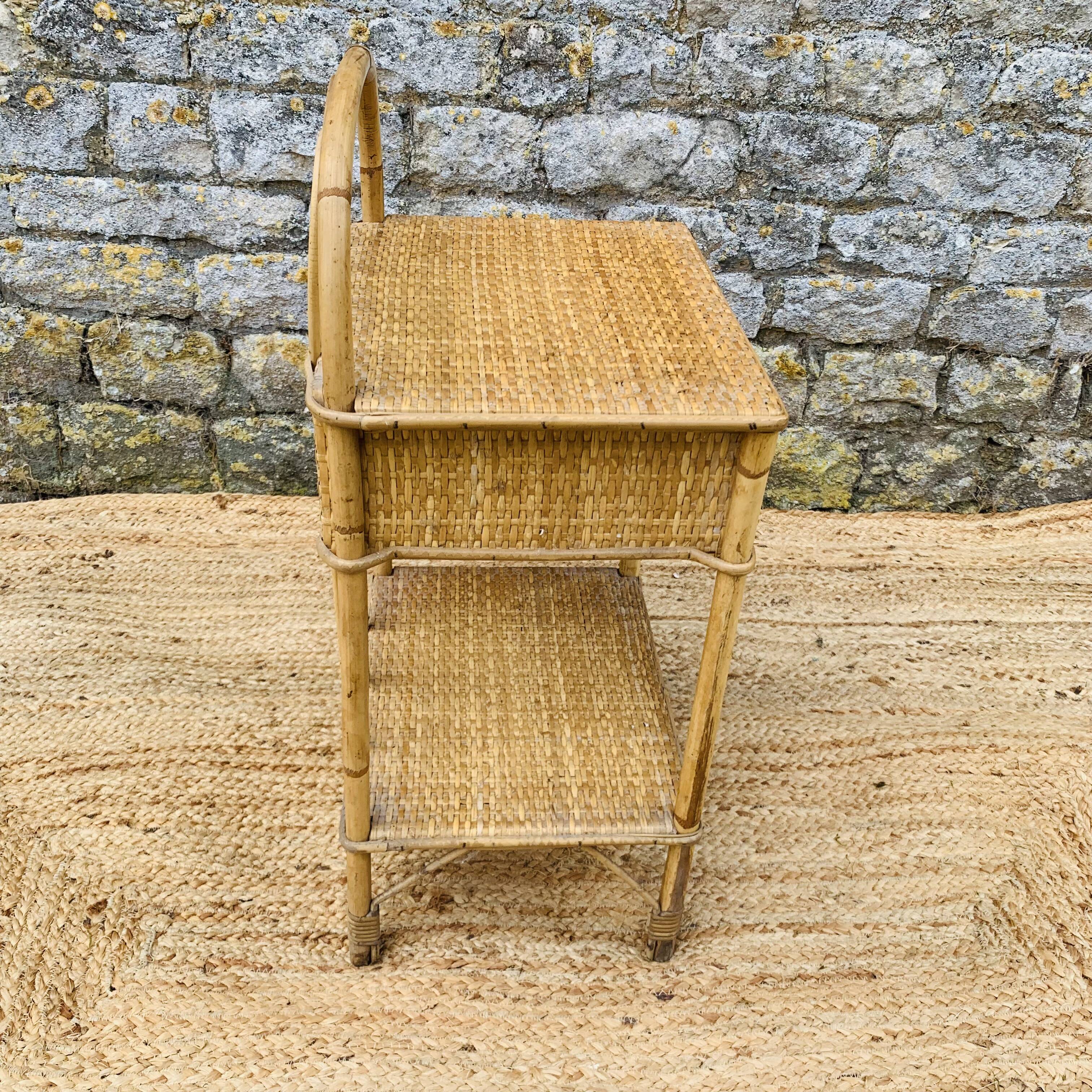 Rattan bedside table